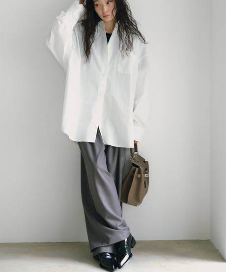oversize shirt （white/yellow/pink）/3color