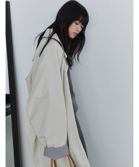 reversible balmacaan long coat / 2color