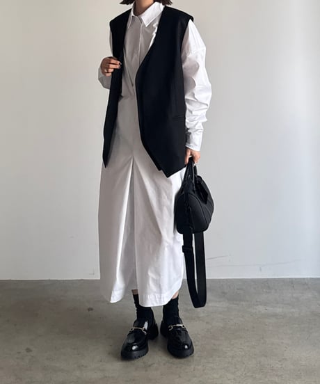 waist design shirt dress/2color