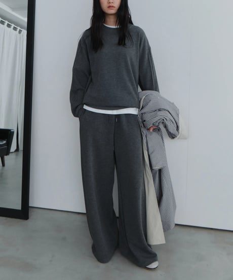 pin tuck sweatpants / 2color（セットアップ対応）