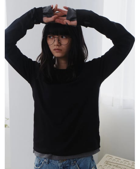 simple long sleeve T / 2type / 6color