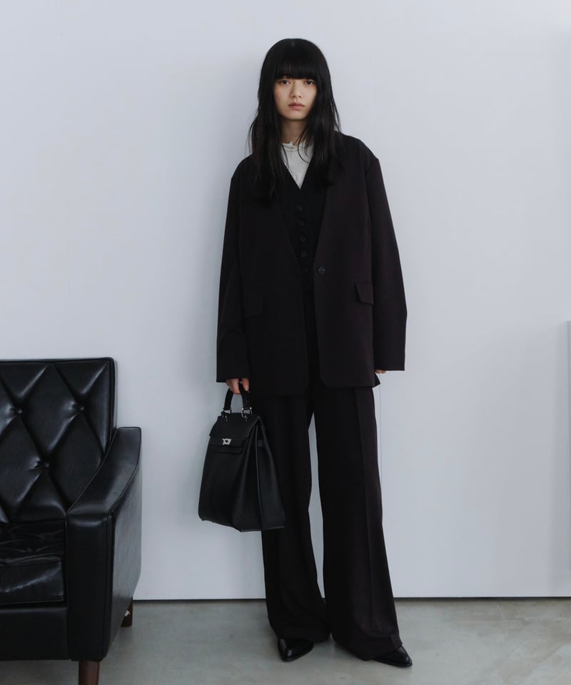 collarless jacket / 2color（セットアップ対応） | F A S H