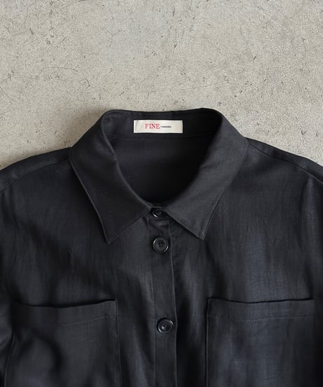 【FINE】tencel linen shirt dress