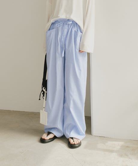 stripe easy pants