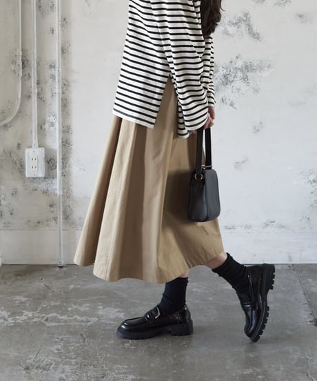 chino flare skirt/3color