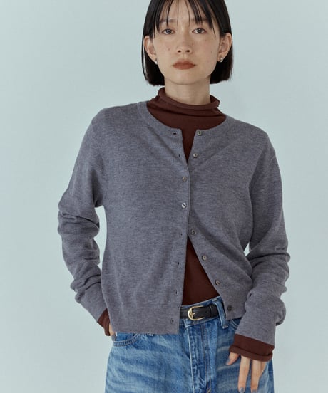wool compact cardigan/3color