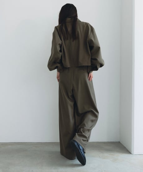 【FINE】uneven tuck slacks（setup対応）/2size/2color