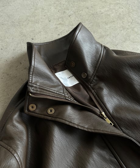 fake leather blouson/2color