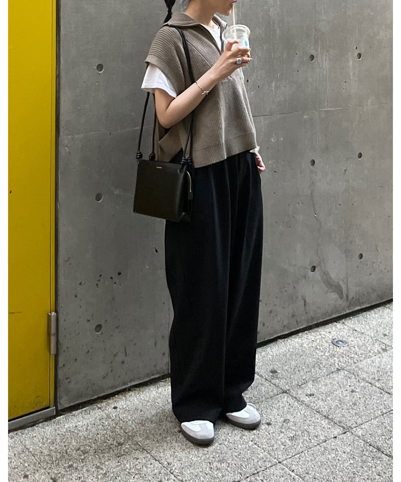 half zip knit vest/3color | F A S H I R U