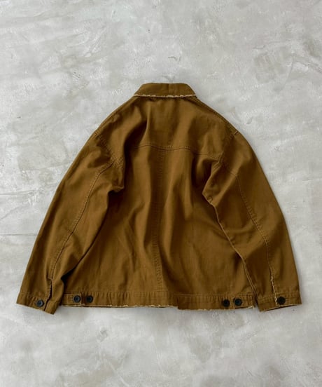 distressed twill jacket / 2color