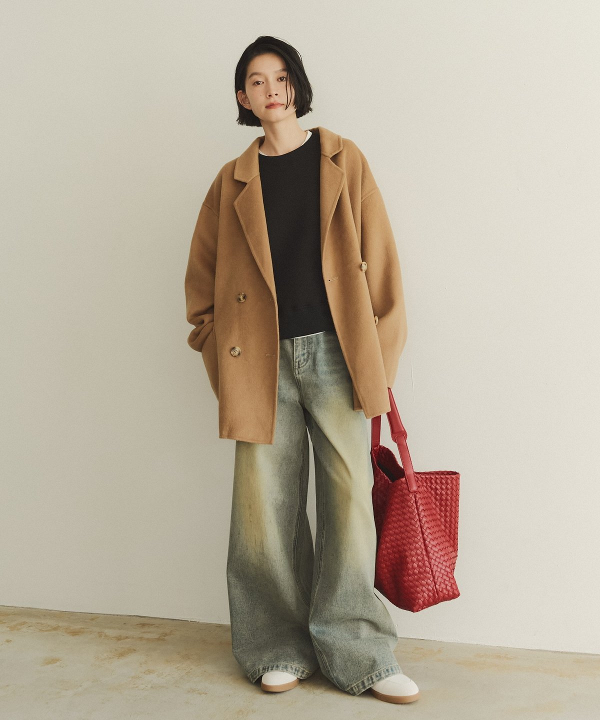 wool double face middle coat/3color | F A S H I wool double face middle coat/3color | F A S H I