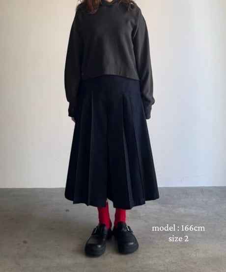 pleated denim flare pants/3size＜setup 対応＞