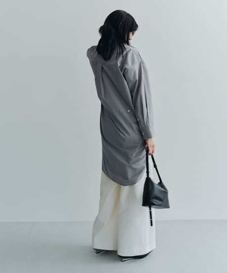 【FINE】center twist gather shirt OP
