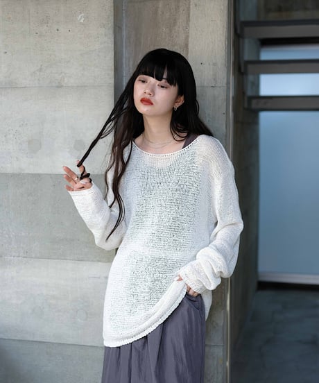 loose mesh knit / 2color