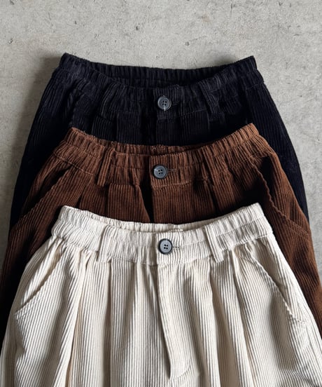 corduroy wide pants/3color