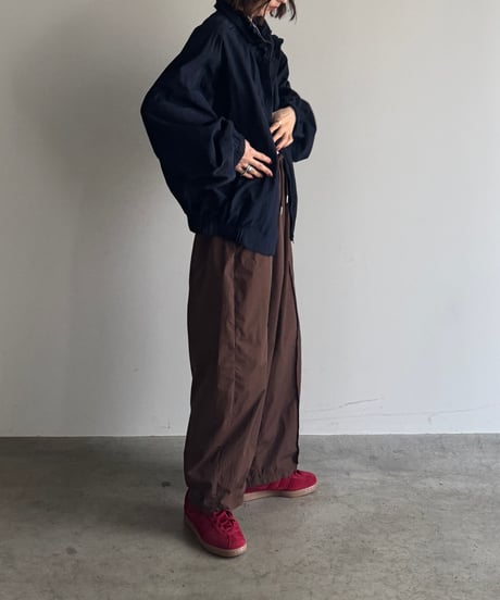 gather stand collar track jacket / 2color