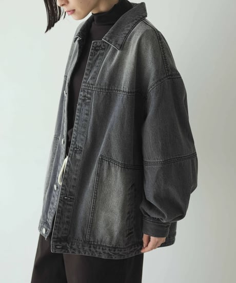 gradation denim jacket/2color
