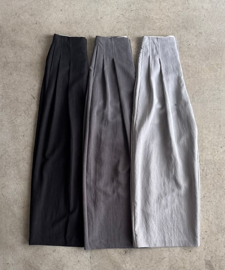two tuck tencel wide slacks/2size/3color