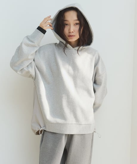 back switching sweat hoodie/2color