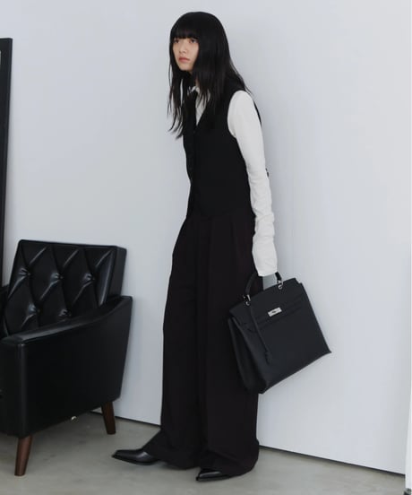 wide tuck slacks / 2color（セットアップ対応）