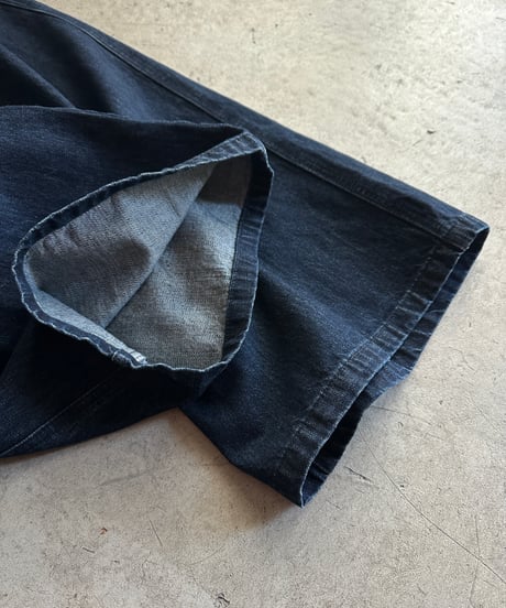 wide denim overall