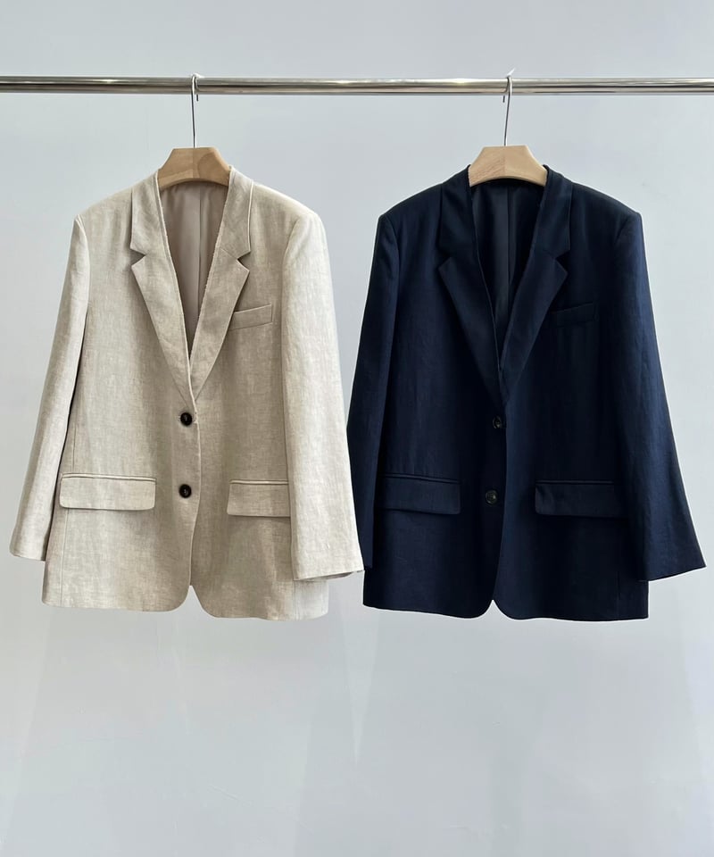 FINE】linen tailored jacket / 2color | F A S H