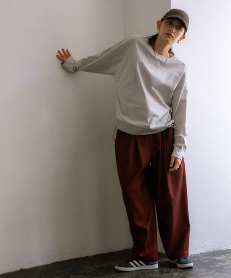 back switching long sleeve pullover/2color