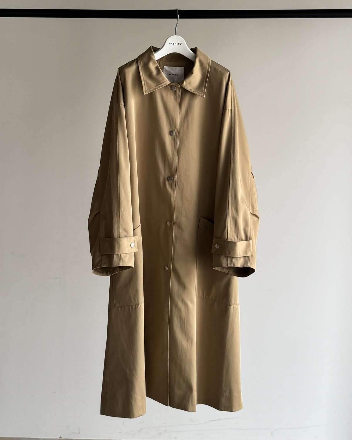 きのこ　FASHIRU ステンカラーコート きのこ FASHIRU ステンカラーコート soutien collar coat - long