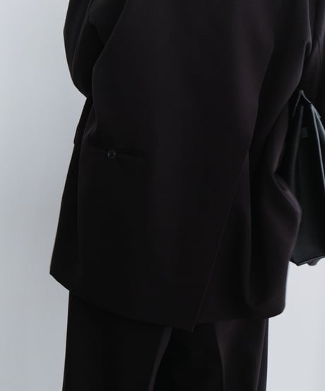 collarless jacket / 2color（セットアップ対応）
