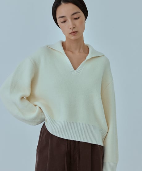【FINE】skipper wool knit/2color