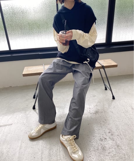 hoodie vest/2color