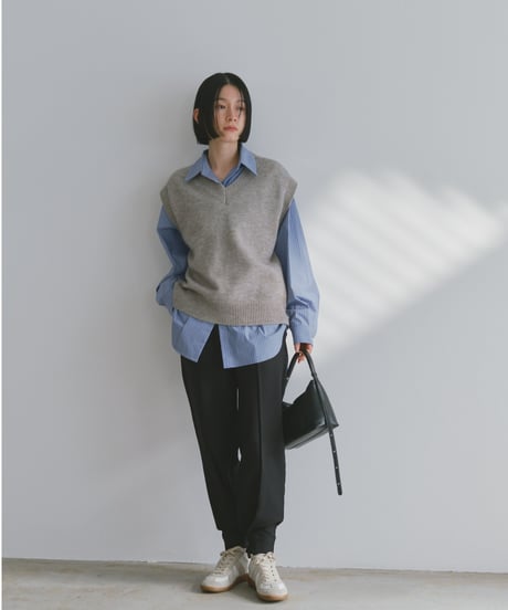 simple Vneck vest/3color