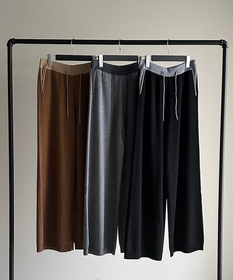 【FINE】bicolor switching wool pants/3color/2size