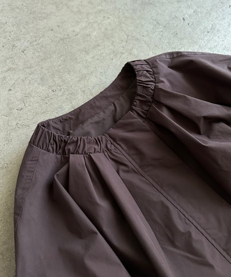 【FINE】gather no-collar blouson/2color