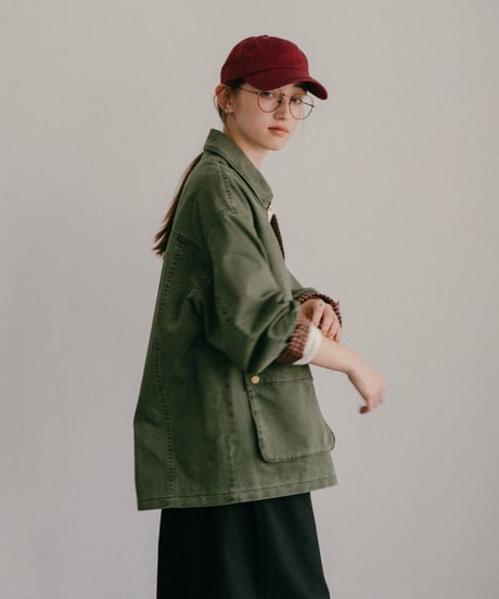 check cuff field jacket/2color