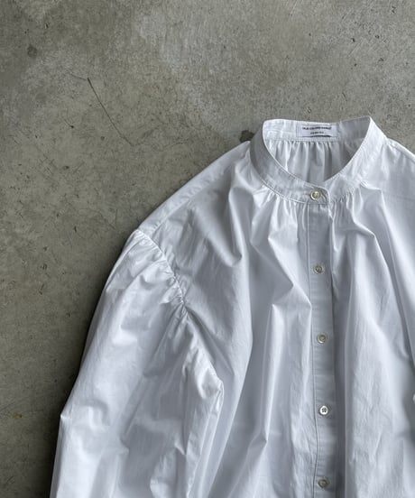 stand collar volume sleeve blouse/2color