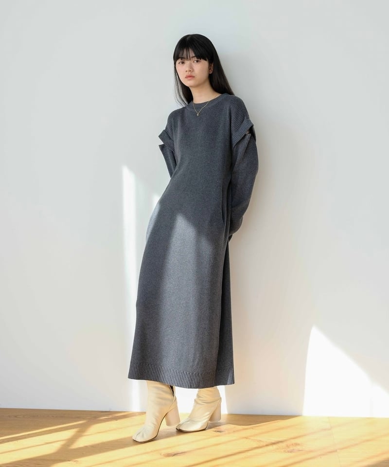 switch sleeve rib knit OP/2color | F A S H I R U