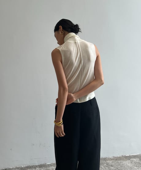 【FINE】wool sleeveless knit tank / 4color