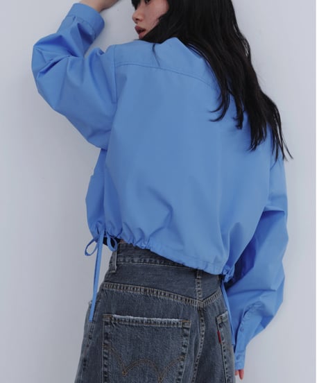drawstring hem loose shirt / 2color