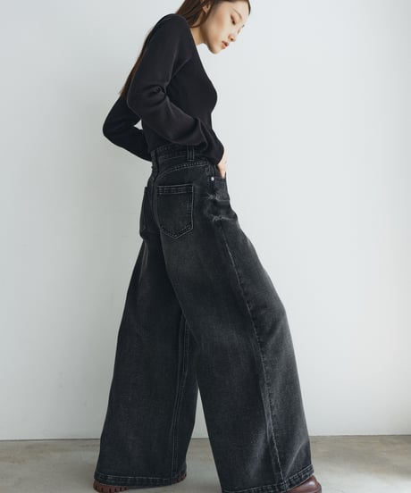 【FINE】wide leg buggy jeans/2color/2size