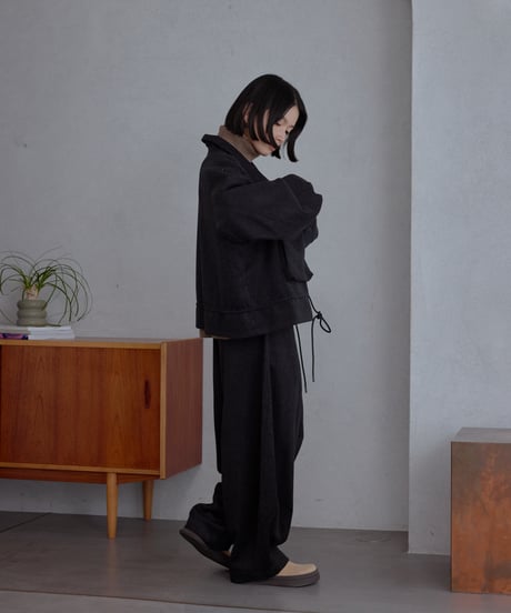 wool blend setup pants/2color