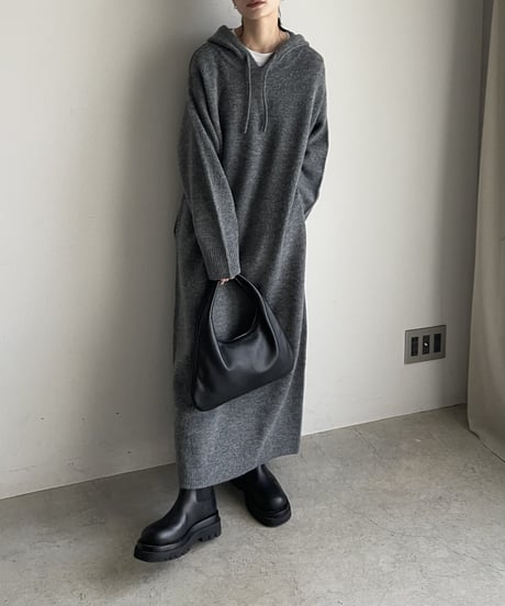 hoodie volume knit OP/2color