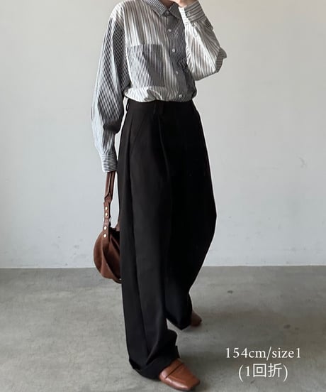 tuck wide chino pants/2color/2size