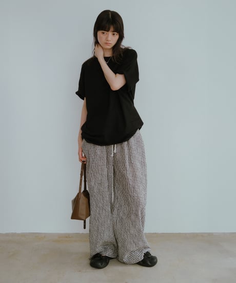linen-like easy tee/4color