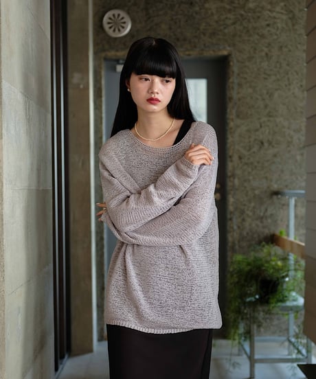 loose mesh knit / 2color