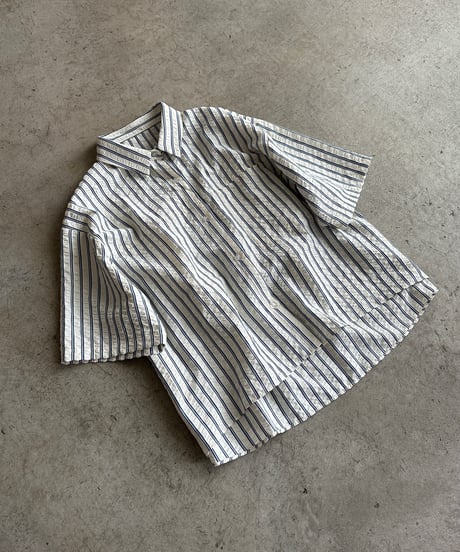 【setup対応】soft stripe short sleeve shirt / soft stripe easy pants /2color