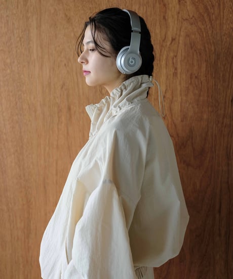 gather stand collar track jacket / 2color