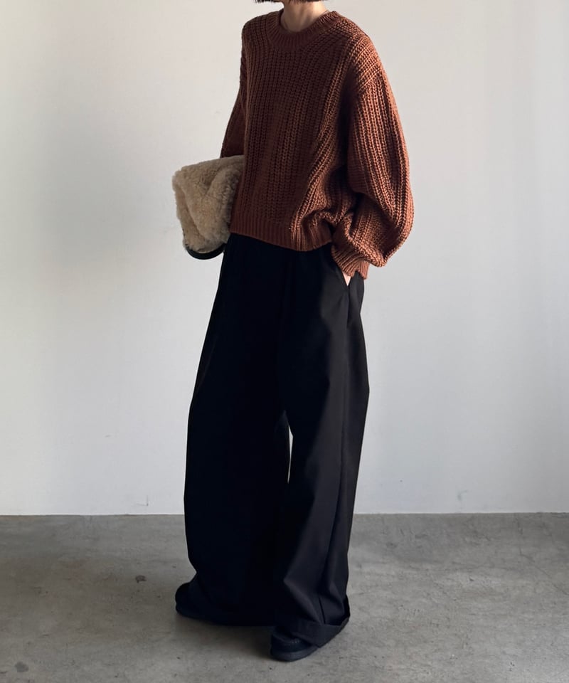 tuck wide chino pants/2color/2size | F A S H I R U tuck wide chino pants/2color/2size | F A S H I R U