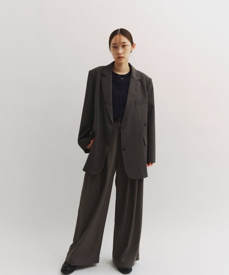 【FINE】uneven hem shirt jk（setup対応）/2color