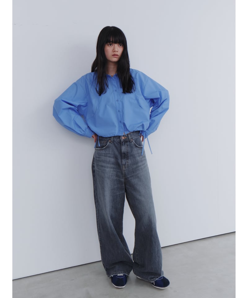 drawstring hem loose shirt / 2color | F A S H I